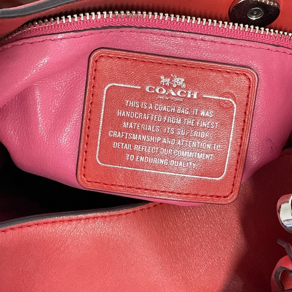 Coach :orange Leather Shoulder Bag